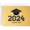 Hallmark 2025 Bulk Graduation Thank You Cards, Black and Gold (40 Count with Envelopes) for Grad Announcements, Invitations, Thanks(Classic)