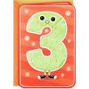 Hallmark 4th Birthday Card for Kids (Fuzzy Number)(3 Year Old)