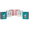 Hallmark 6″ Small Vintage Christmas Gift Bag Bundle (6 Bags: Retro Santa, Snowmen, Red, Green and White Stripes) for Gift Cards, Party Favors, Treat Bags, Teacher Presents