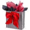Hallmark 9″ Medium Gift Bag with Tissue Paper (All-Star Dad) for Father’s Day, Birthdays, Valentine’s Day(Black and White Stripes)