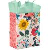 Hallmark 9″ Medium Gift Bag with Tissue Paper (Bright Flowers) for Easter, Birthdays, Bridal Showers, Weddings, Baby Showers, Mother’s Day(Bright Flowers)