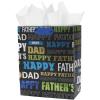 Hallmark 9″ Medium Gift Bag with Tissue Paper (Cheers! Beer Mug) for Christmas, Father’s Day, Birthdays, Graduations, Promotions, New Jobs or Any Occasion(Best Dad (Black))