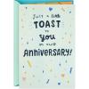 Hallmark Anniversary Card for Husband, Wife, Boyfriend, Girlfriend (Toast to You)(Light Green)
