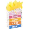 Hallmark Assorted Birthday Gift Bags (8 Bags: 3 Small 6″, 3 Medium 9″, 2 Large 13″) Smiling Sun, Balloons, Cute Flowers and Plants(Happy Cake Day)