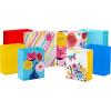 Hallmark Assorted Gift Bags (8 Bags: 3 Small 6″, 3 Medium 9″, 2 Large 13″) Colorful Stripes, Triangles, Shapes(Flowers  Butterfly  Stripes  Solid)