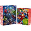 Hallmark Avengers Wrapping Paper with Cut Lines on the Reverse (3-Pack: 60 sq. ft. ttl) with Captain America, Iron Man, Black Widow, Thor and Hulk for Birthdays, Christmas, Father’s Day and More(Avengers Gift Bags (2-count))
