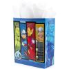 Hallmark Avengers Wrapping Paper with Cut Lines on the Reverse (3-Pack: 60 sq. ft. ttl) with Captain America, Iron Man, Black Widow, Thor and Hulk for Birthdays, Christmas, Father’s Day and More(Avengers Gift Bag (1-count))