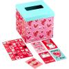 Hallmark Barbie Valentines Day Cards and Mailbox for Kids School Classroom Exchange (1 Box, 32 Valentine Cards, 1 Teacher Card)(Heart Doodles)