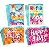Hallmark Birthday Girl Card Assortment (16 Cards with Envelopes) Roller Skates, Retro, Stars, Pink, Orange