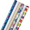 Hallmark Birthday Wrapping Paper Rolls for Graduation, Wedding, Baby Shower, Bridal Shower – Floral, White and Gold & Polka Dot Gift Wrap Paper (Set of 6 Assorted Rolls: 180 sq. ft. ttl.)