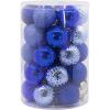 Hallmark Blue, Silver Christmas Balls Christmas Ornaments, Set of 30(Blue  Silver  White)