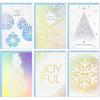 Hallmark Boxed Christmas Cards Assortment, Gold Foil Classic (6 Designs, 36 Cards with Envelopes)(Holiday Holographic Card Assortment)