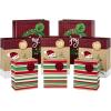 Hallmark Christmas Gift Bag Assortment, Traditional (Pack of 8 Gift Bags; 3 Small 6″, 3 Medium 9″, 2 Large 13″) Snowmen, Red Plaid, Kraft Stripes, “Joy” Wreath(Snowmen  Stripes  Wreath)