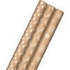 Hallmark Christmas Wrapping Paper Rolls – Minimalist Brown Kraft Trees, Antlers, Snowflakes Gift Wrap Paper (3 Rolls: 90 sq. ft. ttl.) for Holiday Parties, Hanukkah, Winter Weddings(Trees  Antlers  Snowflakes)