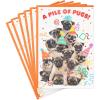 Hallmark Cute Birthday Cards (6 Cards with Envelopes) Pile of Pugs