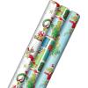 Hallmark Dr. Seuss Grinch Wrapping Paper for Kids (3 Rolls: 105 Sq. Ft. Ttl) for Christmas with Blue Tiles, White Snowflakes, Cindy Lou Who, Max(Wrapping Paper)