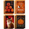 Hallmark Fall Thinking of You Cards (8 Cards with Envelopes) Pumpkins and Leaves(Wicked Cat and Pumpkins)