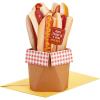 Hallmark Funny Pop Up Birthday Card (Hot Dog Bouquet) Paper Wonder Shoebox 3D Card(Hot Dog Bouquet)