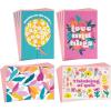 Hallmark Get Well and Thinking of You Card Assortment (16 Cards with Envelopes) Modern Flowers, Pink, Teal, Yellow
