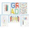 Hallmark Graduation Cards Bulk Assortment, Colorful Congrats (36 Cards and Envelopes, 6 Designs)(Colorful Congrats)