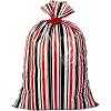 Hallmark Jumbo Plastic Bag(Red and Black Stripes)