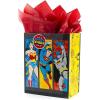 Hallmark Justice League Wrapping Paper Bundle with Cut Lines on Reverse (3 Rolls – 60 sq. ft. ttl) Wonder Woman, Batman, Superman, Flash, Green Lantern(Large Justice League Gift Bag)