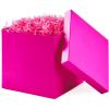 Hallmark Medium Gift Box with Lid and Shredded Paper Fill (Royal Blue 7 inch Box) for Birthdays, Graduations, Anniversaries, Father’s Day, Christmas, Valentine’s Day, All Occasion(Bright Pink)