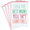 Hallmark Pack of Funny Easter Cards, Easter Egg Crack Joke (4 Cards with Envelopes)(The Best Moms Yell Sh*t Sometimes)