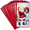 Hallmark Pack of Money or Gift Card Holders, Christmas Wishes (10 Cards with Envelopes)(Santa and Dog)
