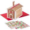 Hallmark Paper Wonder Decorate Your Own Pop Up Christmas Card (Displayable Gingerbread House) for Kids, Grandchildren(Pop Up Gingerbread House  Decorate Yourself)