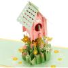 Hallmark Paper Wonder Mother’s Day Pick-a-Title Customizable Pop-Up Card (Flower Cart) for Birthdays, Thinking of You(Birdhouse)