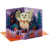 Hallmark Paper Wonder Musical Pop Up Halloween Card with Lights (Ghost)(Pop Up with Sound and Light  Ghost Boo Banner)