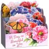 Hallmark Paper Wonder Pop Up Birthday Card for Women (Flower Garland)(Butterfly and Flowers)