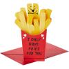 Hallmark Paper Wonder Valentine’s Day Pop Up Card (I Only Have Fries for You) for Anniversary, Love, Romantic Birthday, Sweetest Day(Cute Fries)