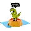 Hallmark Paper Wonder Valentine’s Day Pop Up Card (I Only Have Fries for You) for Anniversary, Love, Romantic Birthday, Sweetest Day(T-Rex)
