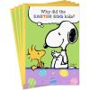 Hallmark Peanuts Pack of Easter Cards, Snoopy Easter Egg Joke (4 Cards with Envelopes)(Easter  Snoopy Egg Joke)