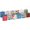Hallmark Recyclable Gift Bag Assortment (8 Bags: 3 Small 6″, 3 Medium 9″, 2 Large 13″) Pastel Blue, Pink, Yellow, Purple, Orange, Green for Birthdays, Easter, Baby Gifts, Bridal Showers(Plaid  Santa  Flowers  Hearts  Rainbow Stripes and More)