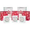 Hallmark Rustic Christmas Gift Bag Assortment (8 Bags: 3 Small 6″, 3 Medium 9″, 2 Large 13″) Gray, White and Red, Farmhouse, Snowman, Snowflakes, Merry and Bright Wreath(Red  White and Gray  Farmhouse  Snowflakes)