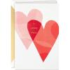 Hallmark Signature Anniversary Card (Overlapping Hearts) for Romantic Birthday, Love, Valentine’s Day for Husband, Wife, Boyfriend, Girlfriend(Overlapping Hearts  I Love You)