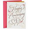Hallmark Signature Anniversary Card for Couple (Champagne Cheers)(Happy Anniversary – White)