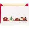Hallmark Signature Christmas Card (Fun Surprises Santa Claus with Gift)(Christmas Train)