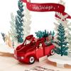 Hallmark Signature Paper Wonder Pop Up Christmas Card (Merry Christmas)(Red Truck Pop Up)