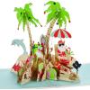 Hallmark Signature Paper Wonder Pop Up Christmas Card (Merry Christmas)(Tropical Santa Pop Up)