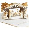 Hallmark Signature Paper Wonder Religious Pop Up Christmas Card (Nativity)(Elegant Nativity  1 Pop Up with Envelope)