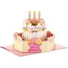 Hallmark Signature Pop Up Mothers Day Card or Birthday Card for Women, Her, Wife (Butterfly)(Pop Up  Pink and Gold Birthday Cake)
