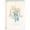 Hallmark Signature Romantic Christmas Card for Husband, Wife, Boyfriend, Girlfriend (Love You More)(Love You More Mistletoe)