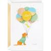 Hallmark Signature Thank You Card (Flowers) for Nurses Day, Admin Professional Day, Teacher Appreciation and More(Dog with Balloons)