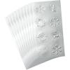 Hallmark Silver Foil Holiday Sticker Seals for Envelopes (80 Seals) Snowflakes, Trees, Reindeer