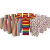 Hallmark Solid Color Party Favor and Wrapped Treat Bags (30 Ct., 5 Each of Blue, Red, Green, Yellow, Orange, Pink) for Birthdays, Baby Showers, Kids Crafts and Activities, May Day, Care Packages(Vertical Stripes  Horizontal Stripes  Polka Dots)