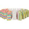 Hallmark Solid Color Party Favor and Wrapped Treat Bags (30 Ct., 5 Each of Blue, Red, Green, Yellow, Orange, Pink) for Birthdays, Baby Showers, Kids Crafts and Activities, May Day, Care Packages(Chevron  Polka Dots  Vertical Stripes)